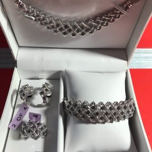 Silver Jewelry 4pc set
